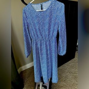 Shein Ditsy Floral Print A Line Dress Blue, Boho, size S/4, elastic waist